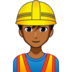 Man Construction Worker: Medium-dark Skin Tone Emoji Copy Paste ― 👷🏾‍♂ - emojidex