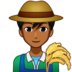 Man Farmer: Medium-dark Skin Tone Emoji Copy Paste ― 👨🏾‍🌾 - emojidex