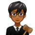 Man Judge: Medium-dark Skin Tone Emoji Copy Paste ― 👨🏾‍⚖ - emojidex