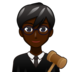 Man Judge: Dark Skin Tone Emoji Copy Paste ― 👨🏿‍⚖ - emojidex