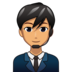 Man Office Worker: Medium Skin Tone Emoji Copy Paste ― 👨🏽‍💼 - emojidex