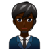 Man Office Worker: Dark Skin Tone Emoji Copy Paste ― 👨🏿‍💼 - emojidex