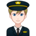 Man Pilot: Light Skin Tone Emoji Copy Paste ― 👨🏻‍✈ - emojidex
