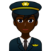 Man Pilot: Dark Skin Tone Emoji Copy Paste ― 👨🏿‍✈ - emojidex