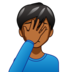 Man Facepalming: Medium-dark Skin Tone Emoji Copy Paste ― 🤦🏾‍♂ - emojidex