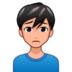 Man Frowning: Medium-light Skin Tone Emoji Copy Paste ― 🙍🏼‍♂ - emojidex