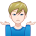 Man Shrugging: Light Skin Tone Emoji Copy Paste ― 🤷🏻‍♂ - emojidex