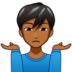 Man Shrugging: Medium-dark Skin Tone Emoji Copy Paste ― 🤷🏾‍♂ - emojidex