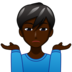 Man Shrugging: Dark Skin Tone Emoji Copy Paste ― 🤷🏿‍♂ - emojidex