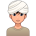 Man Wearing Turban: Medium-light Skin Tone Emoji Copy Paste ― 👳🏼‍♂ - emojidex
