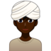 Man Wearing Turban: Dark Skin Tone Emoji Copy Paste ― 👳🏿‍♂ - emojidex