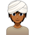 Person Wearing Turban: Medium-dark Skin Tone Emoji Copy Paste ― 👳🏾 - emojidex