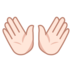 Open Hands: Light Skin Tone Emoji Copy Paste ― 👐🏻 - emojidex