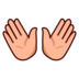 Open Hands: Medium-light Skin Tone Emoji Copy Paste ― 👐🏼 - emojidex
