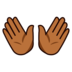 Open Hands: Medium-dark Skin Tone Emoji Copy Paste ― 👐🏾 - emojidex
