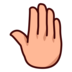 Raised Back Of Hand: Medium-light Skin Tone Emoji Copy Paste ― 🤚🏼 - emojidex
