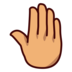 Raised Back Of Hand: Medium Skin Tone Emoji Copy Paste ― 🤚🏽 - emojidex