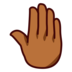 Raised Back Of Hand: Medium-dark Skin Tone Emoji Copy Paste ― 🤚🏾 - emojidex