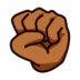 Raised Fist: Medium-dark Skin Tone Emoji Copy Paste ― ✊🏾 - emojidex
