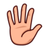 Hand With Fingers Splayed: Medium-light Skin Tone Emoji Copy Paste ― 🖐🏼 - emojidex