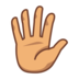 Hand With Fingers Splayed: Medium Skin Tone Emoji Copy Paste ― 🖐🏽 - emojidex