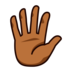 Hand With Fingers Splayed: Medium-dark Skin Tone Emoji Copy Paste ― 🖐🏾 - emojidex
