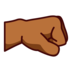 Right-facing Fist: Medium-dark Skin Tone Emoji Copy Paste ― 🤜🏾 - emojidex
