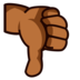 Thumbs Down: Medium-dark Skin Tone Emoji Copy Paste ― 👎🏾 - emojidex