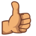 Thumbs Up: Medium Skin Tone Emoji Copy Paste ― 👍🏽 - emojidex
