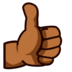 Thumbs Up: Medium-dark Skin Tone Emoji Copy Paste ― 👍🏾 - emojidex