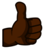 Thumbs Up: Dark Skin Tone Emoji Copy Paste ― 👍🏿 - emojidex
