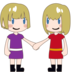 Women Holding Hands: Light Skin Tone Emoji Copy Paste ― 👭🏻 - emojidex