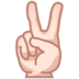 Victory Hand: Light Skin Tone Emoji Copy Paste ― ✌🏻 - emojidex