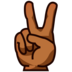 Victory Hand: Medium-dark Skin Tone Emoji Copy Paste ― ✌🏾 - emojidex