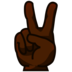 Victory Hand: Dark Skin Tone Emoji Copy Paste ― ✌🏿 - emojidex