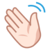 Waving Hand: Light Skin Tone Emoji Copy Paste ― 👋🏻 - emojidex