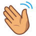 Waving Hand: Medium Skin Tone Emoji Copy Paste ― 👋🏽 - emojidex