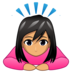 Woman Bowing: Medium Skin Tone Emoji Copy Paste ― 🙇🏽‍♀ - emojidex