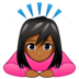 Woman Bowing: Medium-dark Skin Tone Emoji Copy Paste ― 🙇🏾‍♀ - emojidex