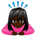 Woman Bowing: Dark Skin Tone Emoji Copy Paste ― 🙇🏿‍♀ - emojidex
