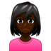 Woman Frowning: Dark Skin Tone Emoji Copy Paste ― 🙍🏿‍♀ - emojidex