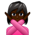 Woman Gesturing NO: Dark Skin Tone Emoji Copy Paste ― 🙅🏿‍♀ - emojidex