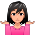 Woman Shrugging: Medium-light Skin Tone Emoji Copy Paste ― 🤷🏼‍♀ - emojidex