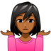 Woman Shrugging: Medium-dark Skin Tone Emoji Copy Paste ― 🤷🏾‍♀ - emojidex