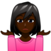 Woman Shrugging: Dark Skin Tone Emoji Copy Paste ― 🤷🏿‍♀ - emojidex