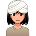 Woman Wearing Turban: Medium-light Skin Tone Emoji Copy Paste ― 👳🏼‍♀ - emojidex