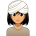 Woman Wearing Turban: Medium Skin Tone Emoji Copy Paste ― 👳🏽‍♀ - emojidex
