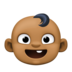 Baby: Medium-dark Skin Tone Emoji Copy Paste ― 👶🏾 - facebook