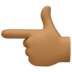 Backhand Index Pointing Left: Medium-dark Skin Tone Emoji Copy Paste ― 👈🏾 - facebook