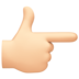Backhand Index Pointing Right: Light Skin Tone Emoji Copy Paste ― 👉🏻 - facebook